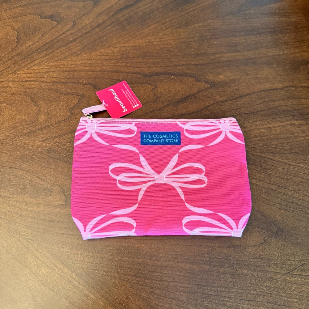 Beautihaul Pink w/Bow Pattern Cosmetic Bag from The Cosmetics Company Store